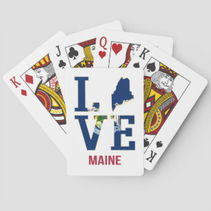 Jeu De Cartes L'amour de l'État du Maine aux États-Unis