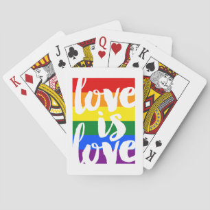 Jeu De Cartes L'amour est l'amour Gay pride Rainbow Stripe