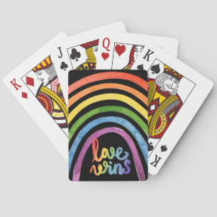 Jeu De Cartes L'amour gagne le Gay pride Rainbow