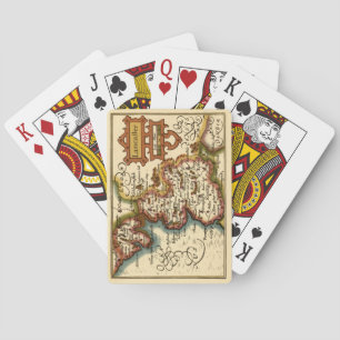 Jeu De Cartes Lancashire Comté Angleterre Ancien Antiquaire Cart