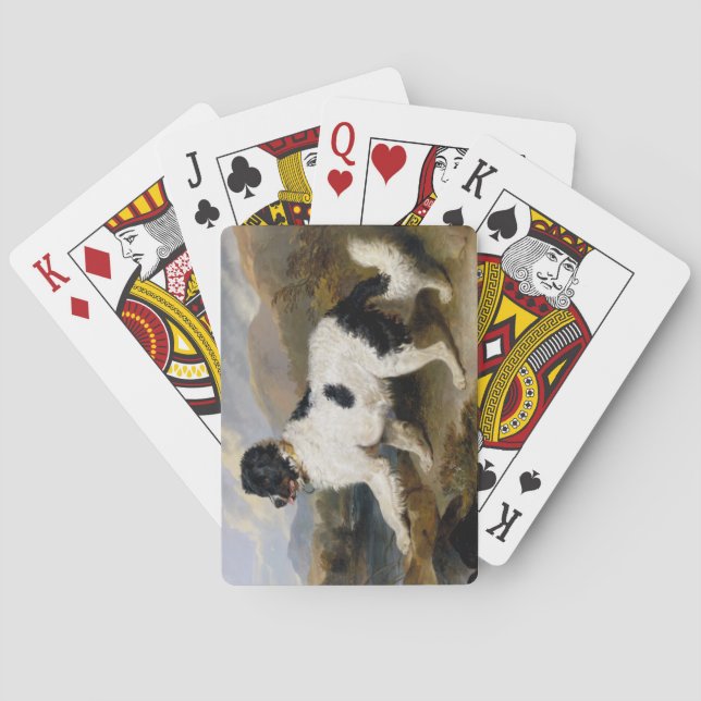 Jeu De Cartes Landseer Newfoundland Dog (animal noir et blanc) (dos)