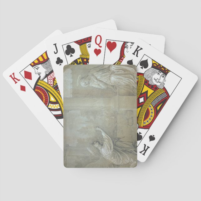 Jeu De Cartes L'Annonciation, dessin préparatoire pour le Capp (dos)