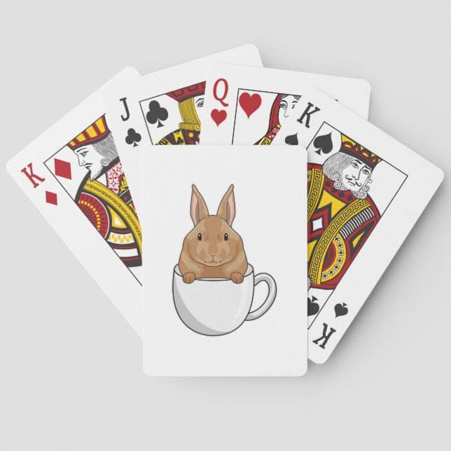 Jeu De Cartes Lapin avec la coupe de café (dos)