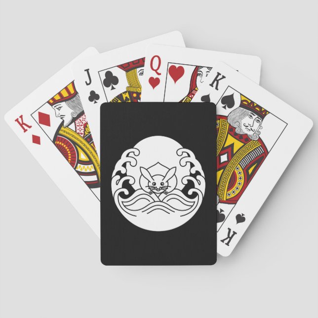 Jeu De Cartes Lapin de lune de vague (dos)