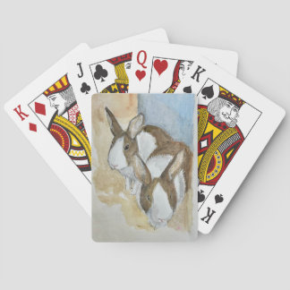 Jeu De Cartes Lapins hollandais jouant aux cartes