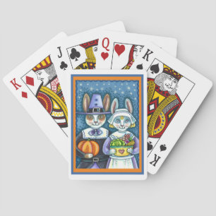 JEU DE CARTES LAPINS PÈLERINS, RÉCOLTE DE LIÈVRE DE THANKSGIVING