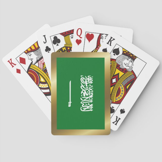Jeu De Cartes L'Arabie Saoudite Drapeau Jouer Des Cartes (dos)