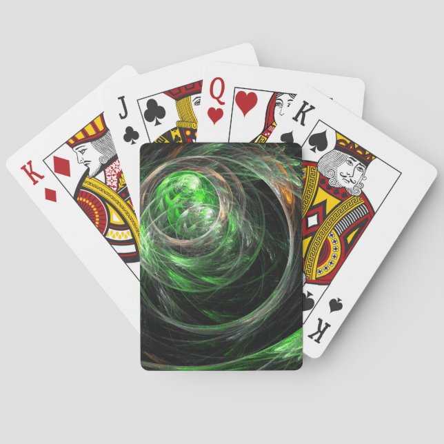 Jeu De Cartes L'art Abstrait vert du monde entier (dos)