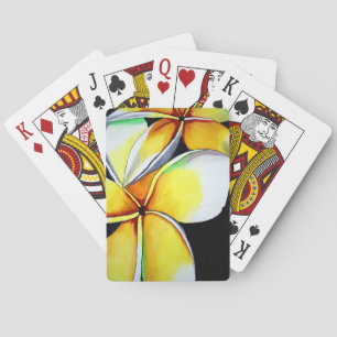Jeu De Cartes L'art floral Frangipani joue aux cartes