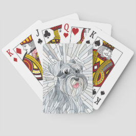 Jeu De Cartes L'art mosaïque de Schnauzer miniature