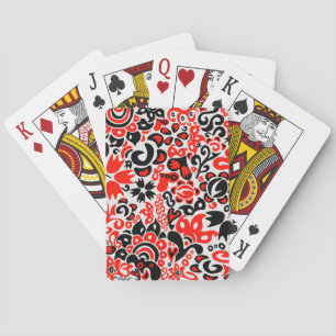 Jeu De Cartes L'art populaire ukrainien motif floral abstact