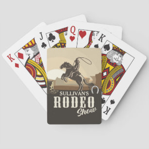 Jeu De Cartes Lasso Roping Roundup AJOUTER NOM Western Rodeo Sho