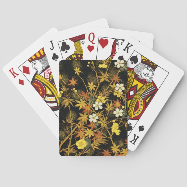 Jeu De Cartes L'automne japonais laisse l'art classique antique  (dos)