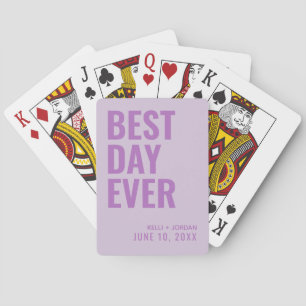 Jeu De Cartes Lavender Meilleur Jour Jamais Mariage Jouer Cartes