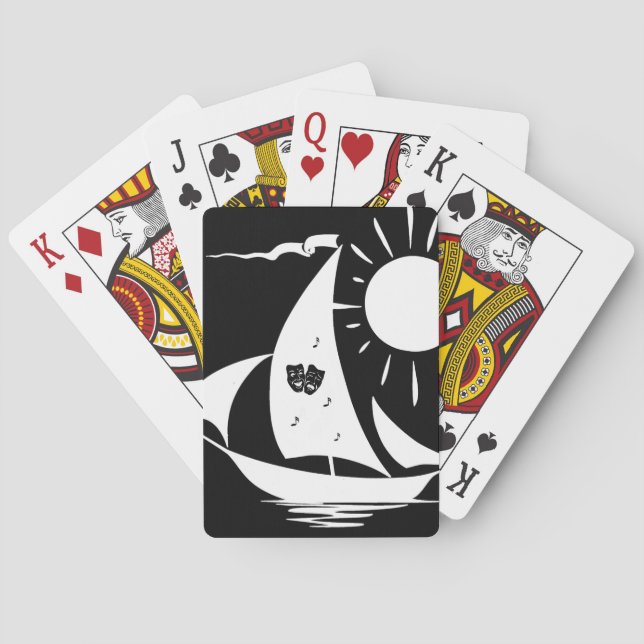 Jeu De Cartes Lazy Day Théâtre de voile Musique Blancs (dos)