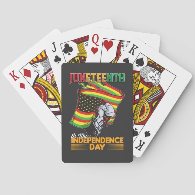 Jeu De Cartes Le 11° Jour de l'Indépendance Liberté Noire (dos)