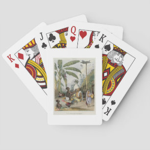 Jeu De Cartes Le Barbier du Village, assiette 6 des "Indiens", e