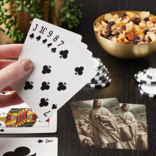 Jeu De Cartes Le Bon Berger Tenant Un Agneau