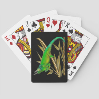Jeu De Cartes Le caméléon de Jackson traînant dans le bambou