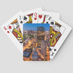 Jeu De Cartes Le ciel de Boston à la tombée de la nuit