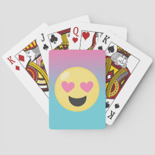 Jeu De Cartes Le coeur observe des cartes de jeu d'Emoji
