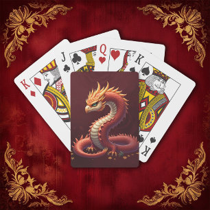 Jeu De Cartes Le dragon serpent doré.