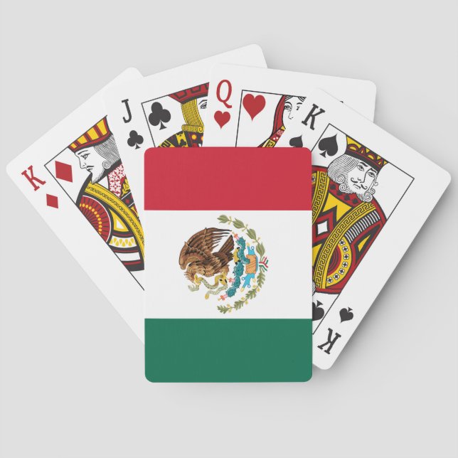 Jeu De Cartes Le drapeau national mexicain - Authentic de haute  (dos)