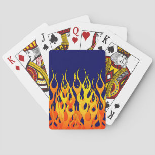 Jeu De Cartes Le feu de emballage classique de flammes sur le
