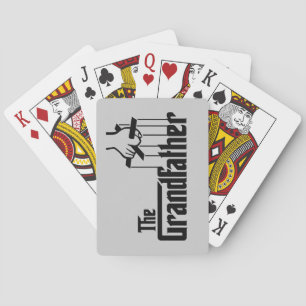 Jeu De Cartes Le Grand-Père Jouant Aux Cartes