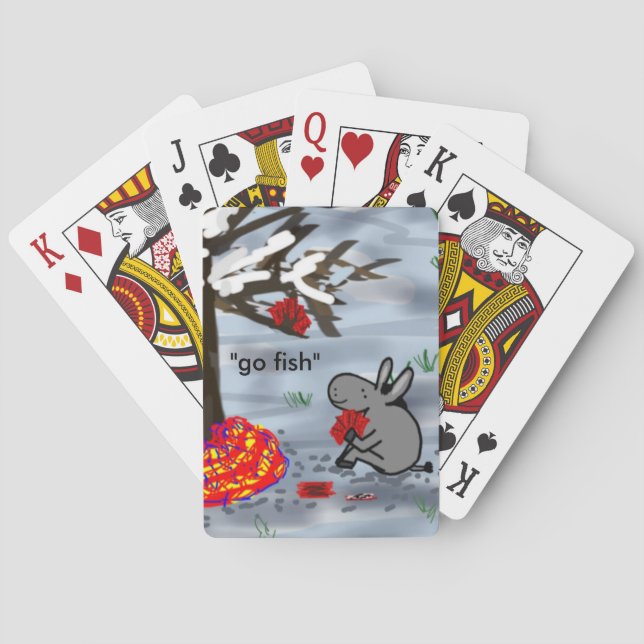 Jeu De Cartes le jeu d'âne vont des poissons (dos)