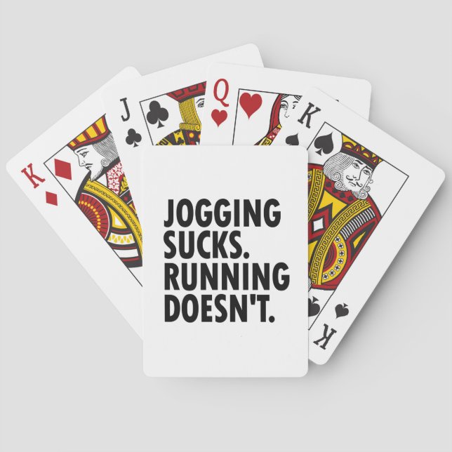 Jeu De Cartes Le jogging, c'est nul. Courir, ça ne l'est pas. (dos)