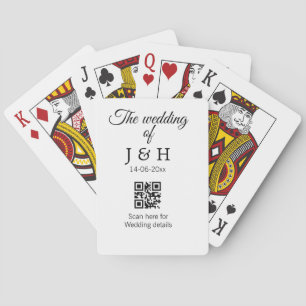 Jeu De Cartes Le mariage d'ajouter le nom de couple QR code scan