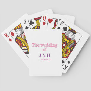 Jeu De Cartes Le mariage du nom de couple lettre initiale date