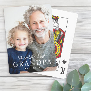 Jeu De Cartes Le meilleur grand-père du monde photo de l'année d