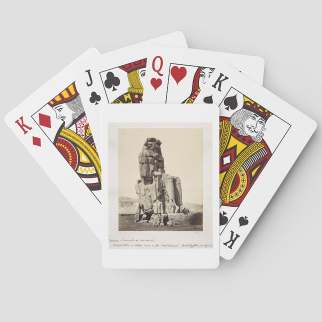 Jeu De Cartes "Le Memnon vocal", statue colossale d'Amenhotep I (dos)