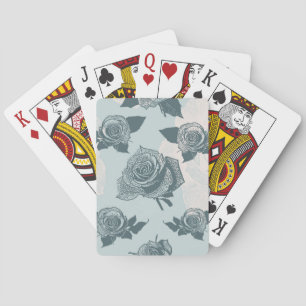 Jeu De Cartes Le motif floral avec s'est levé