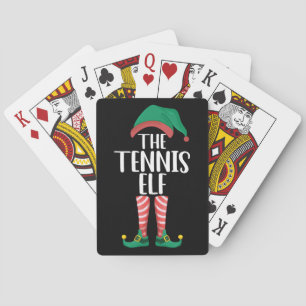 Jeu De Cartes Le Noël de la famille appariée de l'elfe de tennis