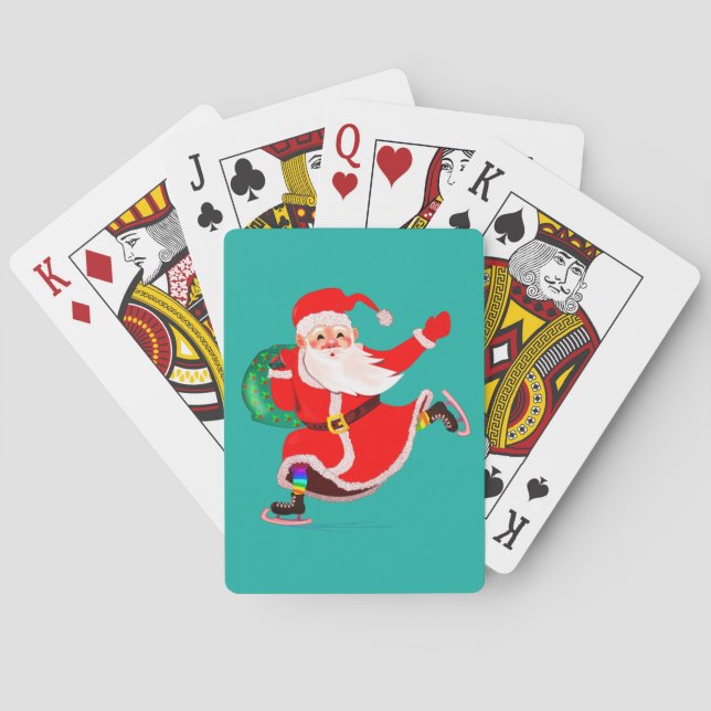 Jeu De Cartes Le Père Noël Jouant aux cartes (dos)