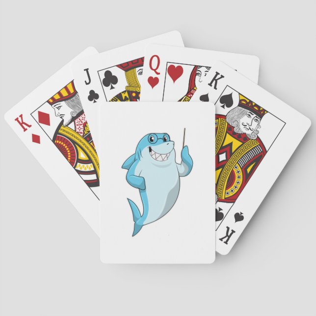 Jeu De Cartes Le requin comme enseignant avec pointeur (dos)