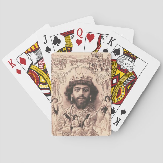 Jeu De Cartes Le Roi Salomon Entouré De Danseuses (dos)