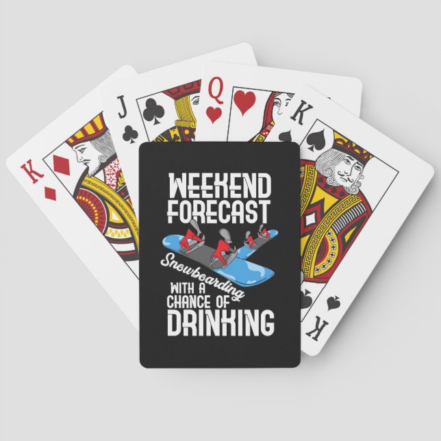 Jeu De Cartes Le Snowboard Avec Une Chance De Boire (dos)