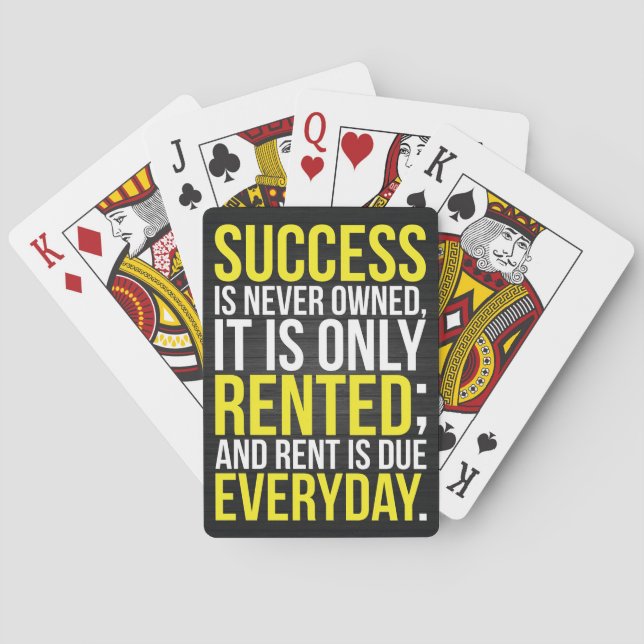 Jeu De Cartes Le succès n'est jamais possédé (dos)