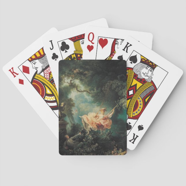 Jeu De Cartes LE SWING, vert rose (dos)