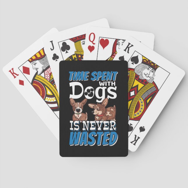 Jeu De Cartes Le temps passé avec des chiens n'est jamais perdu (dos)