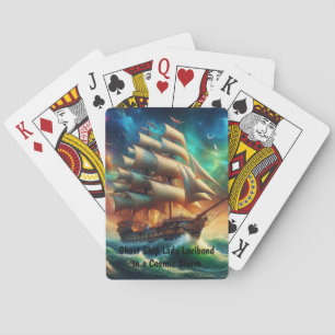 Jeu De Cartes Le vaisseau fantôme Lady Lovibond dans une tempête