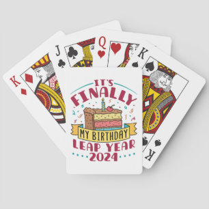 Jeu De Cartes Leap Year 2024 C'est enfin mon anniversaire