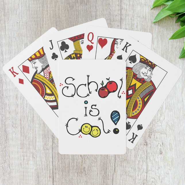 Jeu De Cartes L'École Est Cool Jouer Des Cartes (Créateur téléchargé)