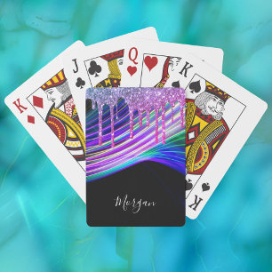 Jeu De Cartes Lecteurs de Parties scintillant violet, Rayons lum