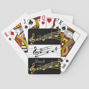 Jeu De Cartes Lecture de carte Deck Musique noire et blanche
