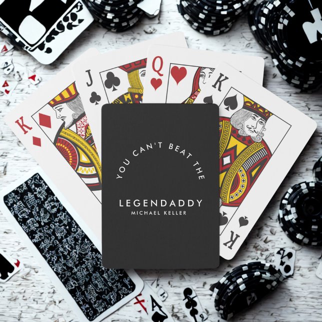 Jeu De Cartes Legendaddy for Legendary Dads fun minimalist  (playing cards for dads)